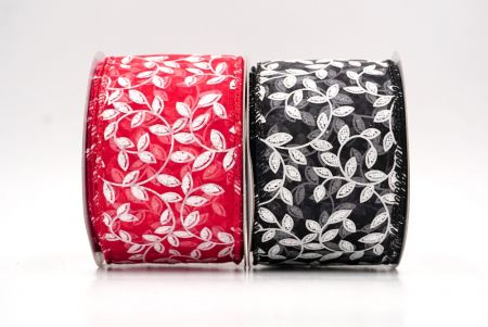Festive Leaf Scroll Wired Ribbon_KF9843.KF9844.KF9845.KF9846.KF9847